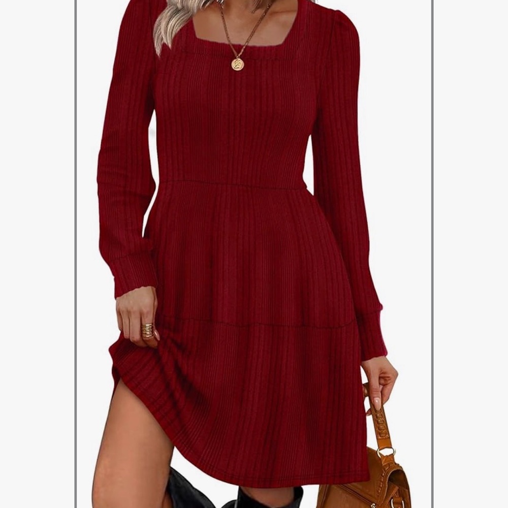 Red Knit Dress